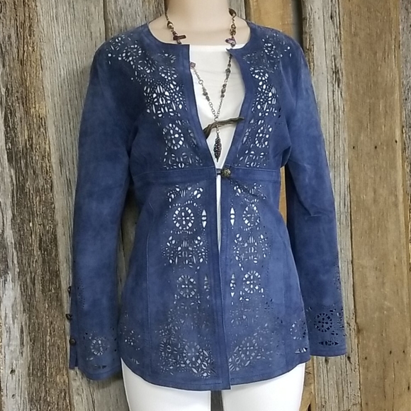 MiFRESIA LAZER CUT DESIGN SUEDE JACKET! - Picture 10 of 10